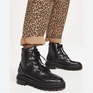 SCHUTZ Maylova Block Heel Platform Combat Boot sz 8